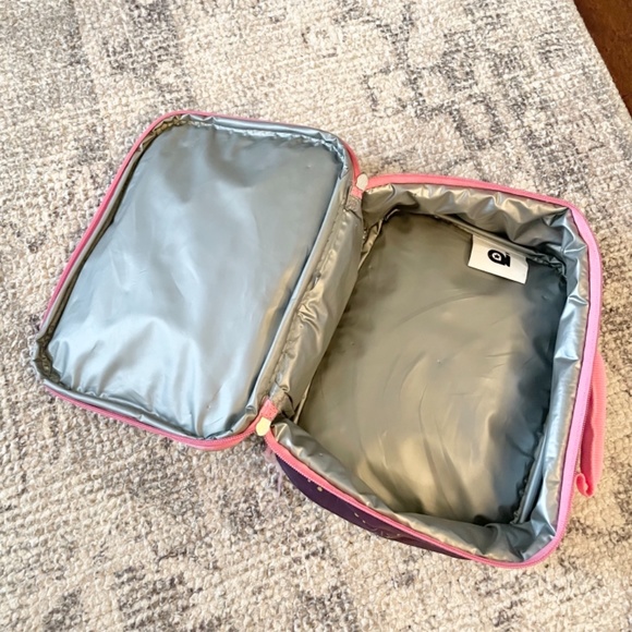 Unicorn 🦄 magical sparkle insulated lunch bag lunchbox deep purple pink gold - Picture 2 of 8